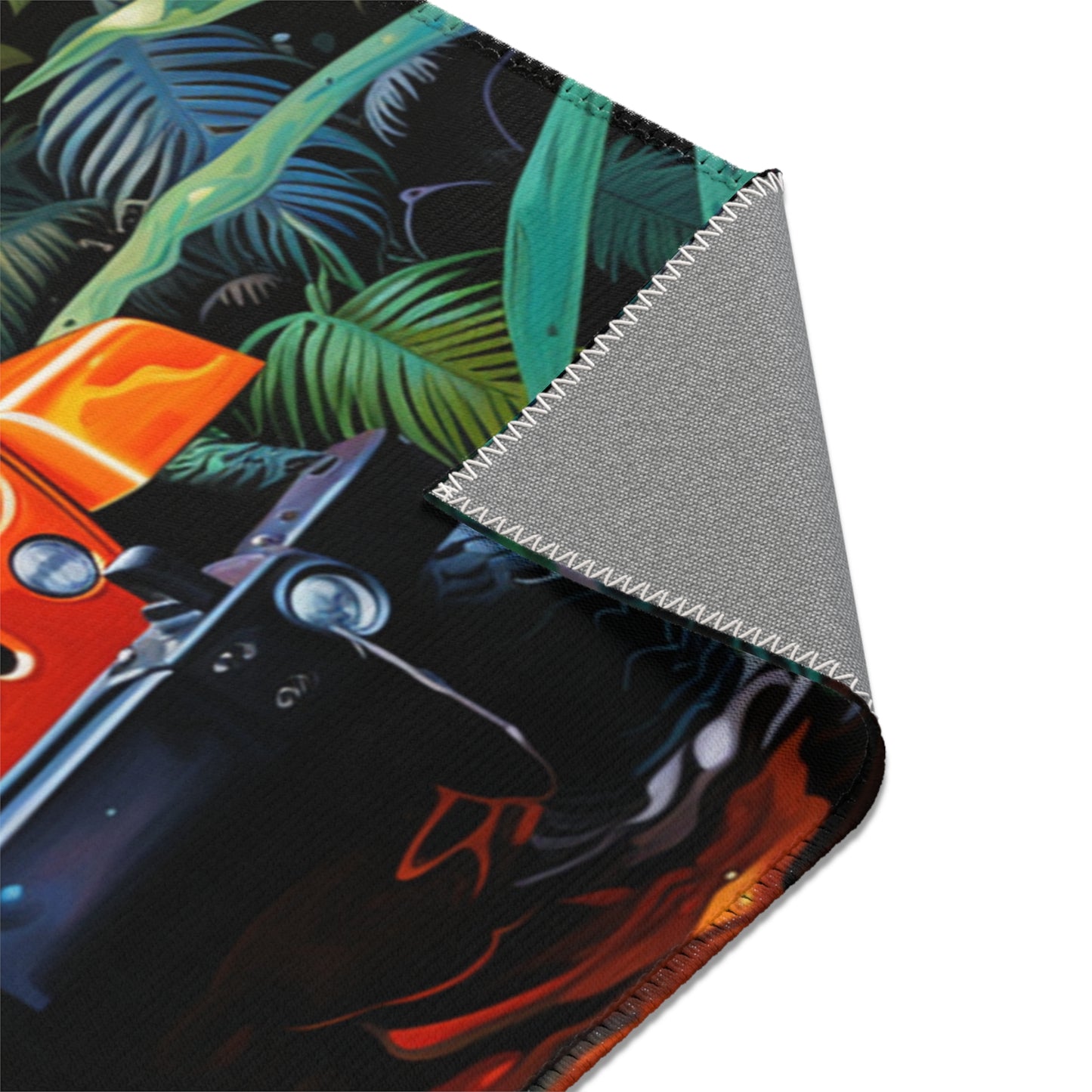 Orange Jeep In The Jungle Querformat