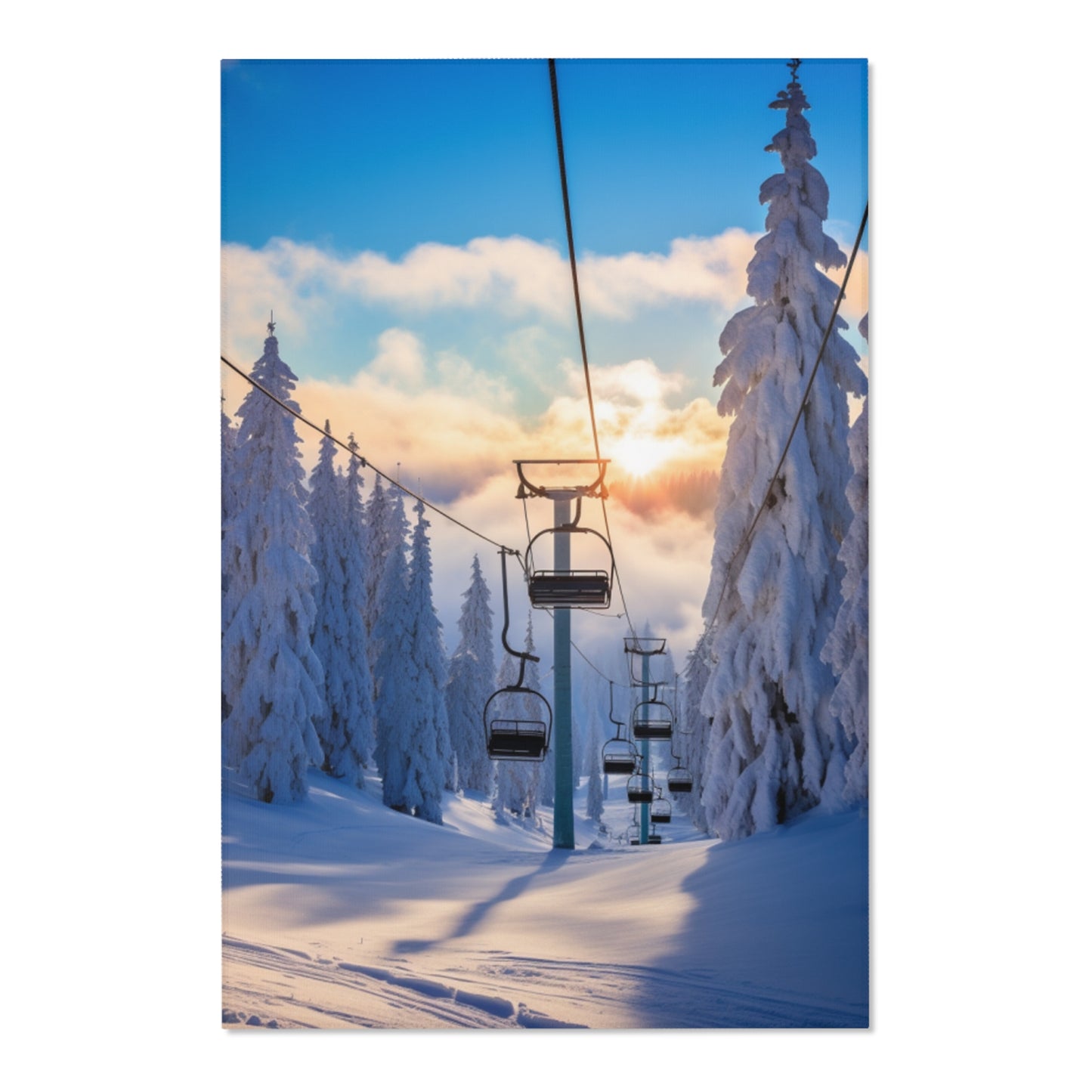 Ski Lift Hochformat