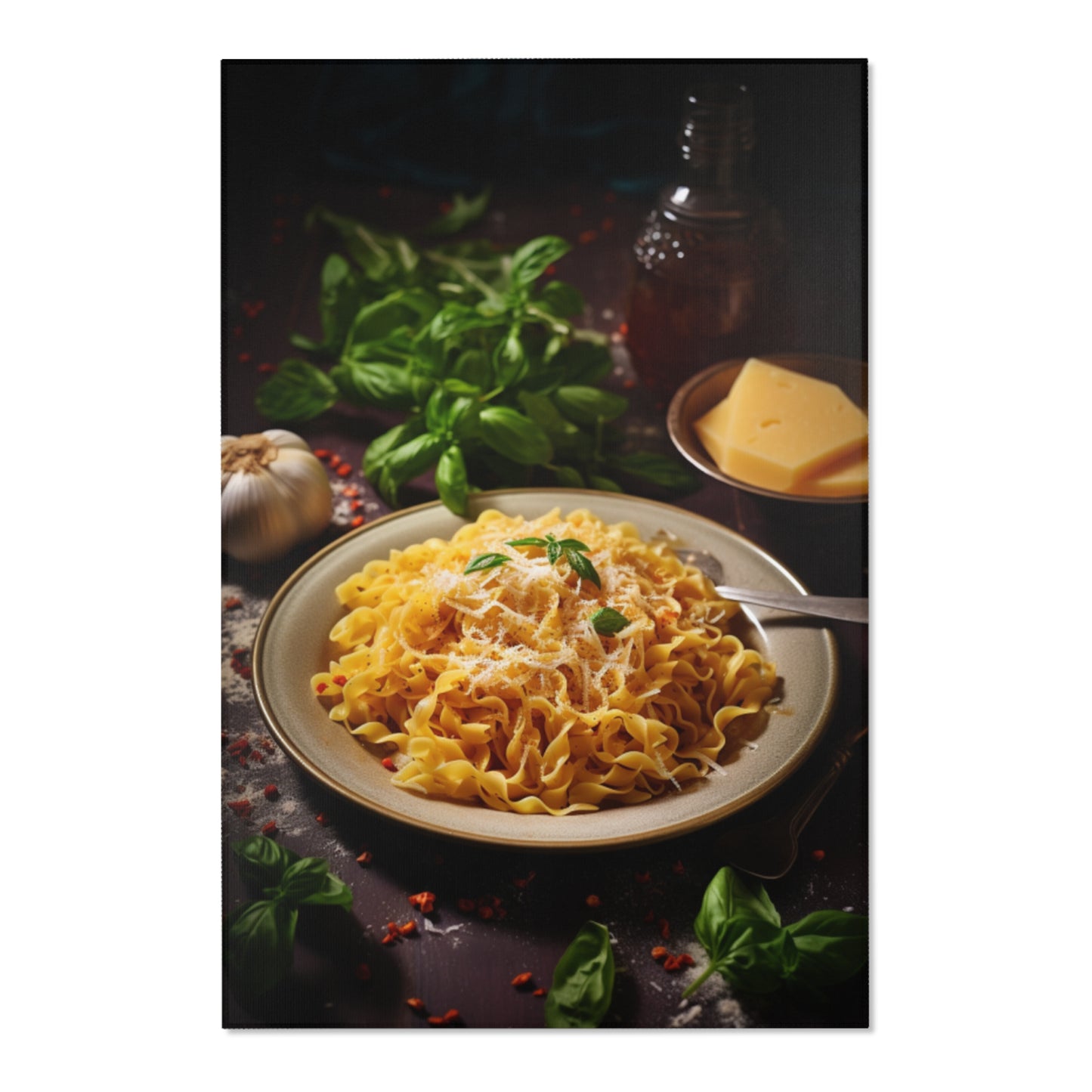 Pasta Alfredo Hochformat