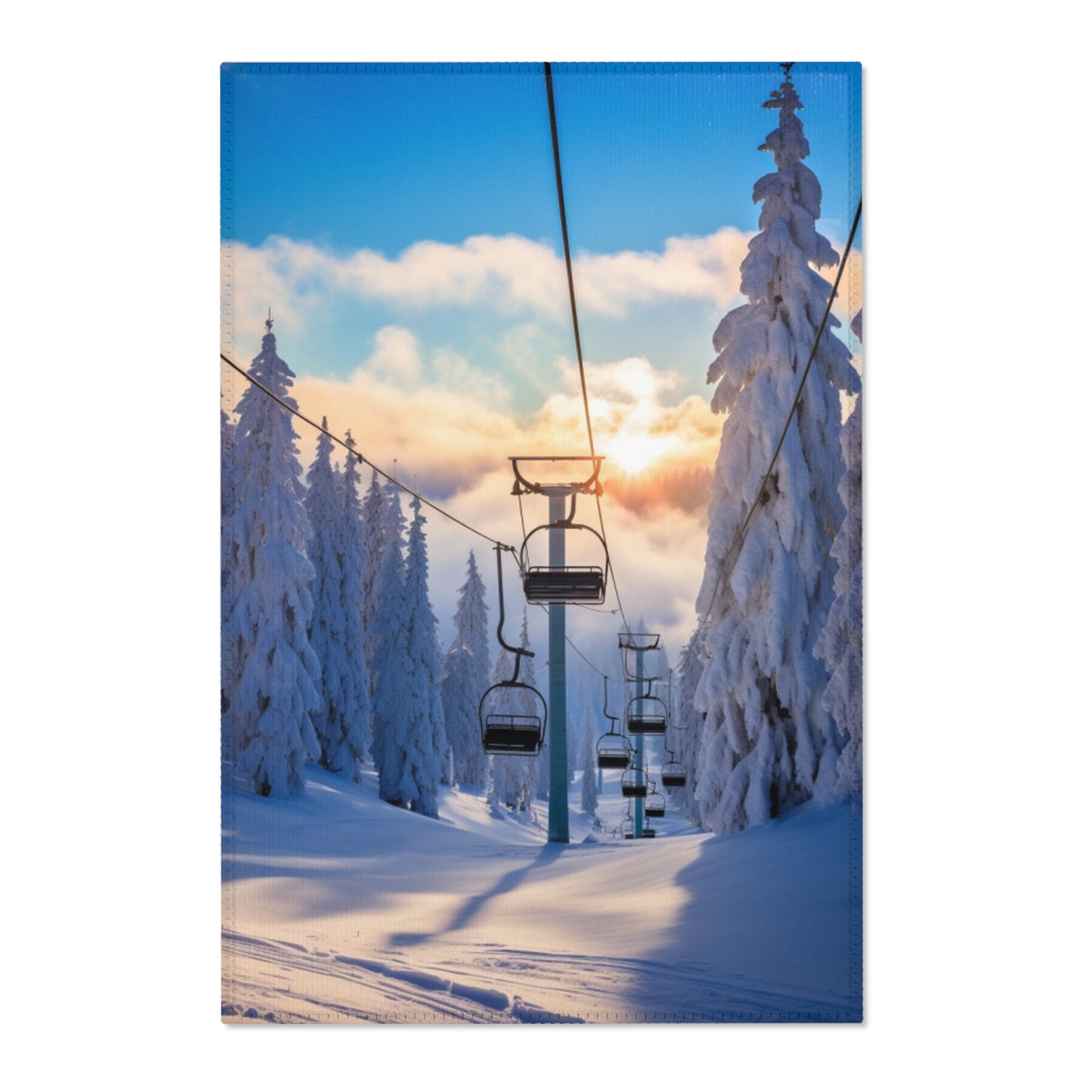 Ski Lift Hochformat